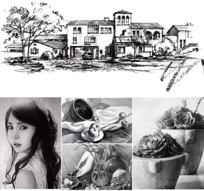 Woodless 6 Graphite HB 2B 4B 6B 8B 2H Pencil