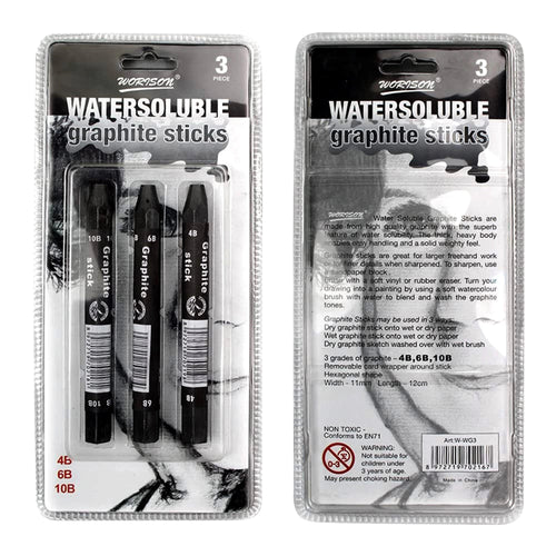 Worison Water Soluble Graphite Stick Pack of 3