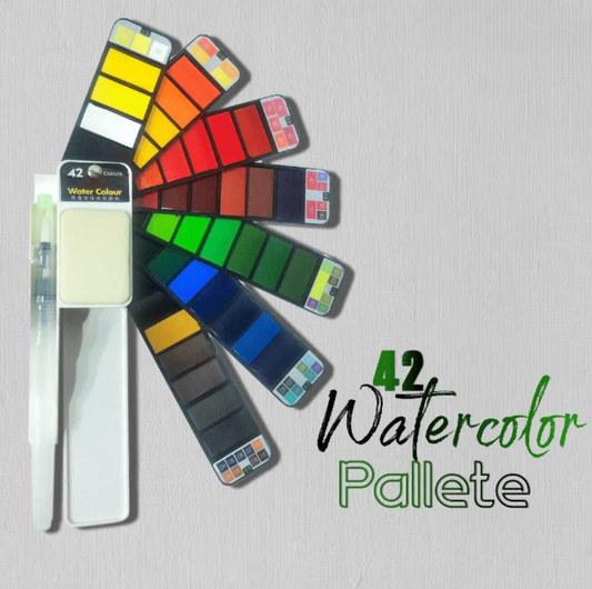 Rotatable 42 Watercolor Palette Colors