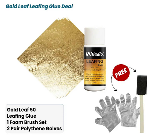 Gold Leaf Leafing Glue With foam Brush Deal 1200