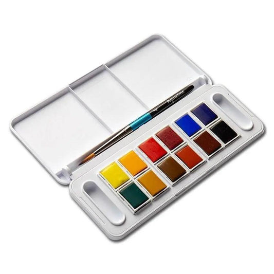 Aquafine Transparent Watercolor Travel set of 12 pcs