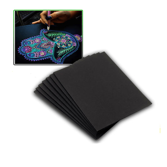 Black Paper For Sketch A4 Size 100gm Pack Of 50 Sheet