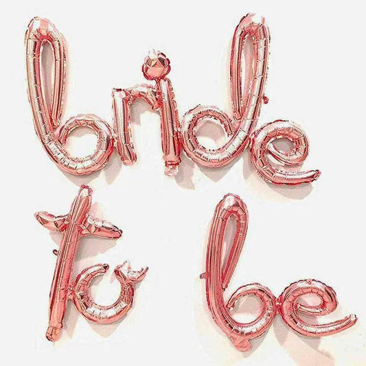 Bride To Be Foil Balloon Set – Slim – Rose Gold