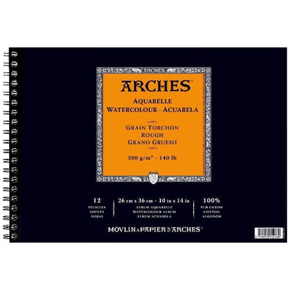 Canson Arches Spiral Pad Rough Grain 300gsm 12 Sheet