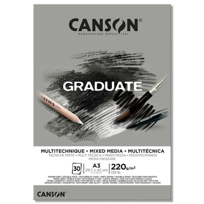 Canson Graduate Mixed Media Grey 220gsm