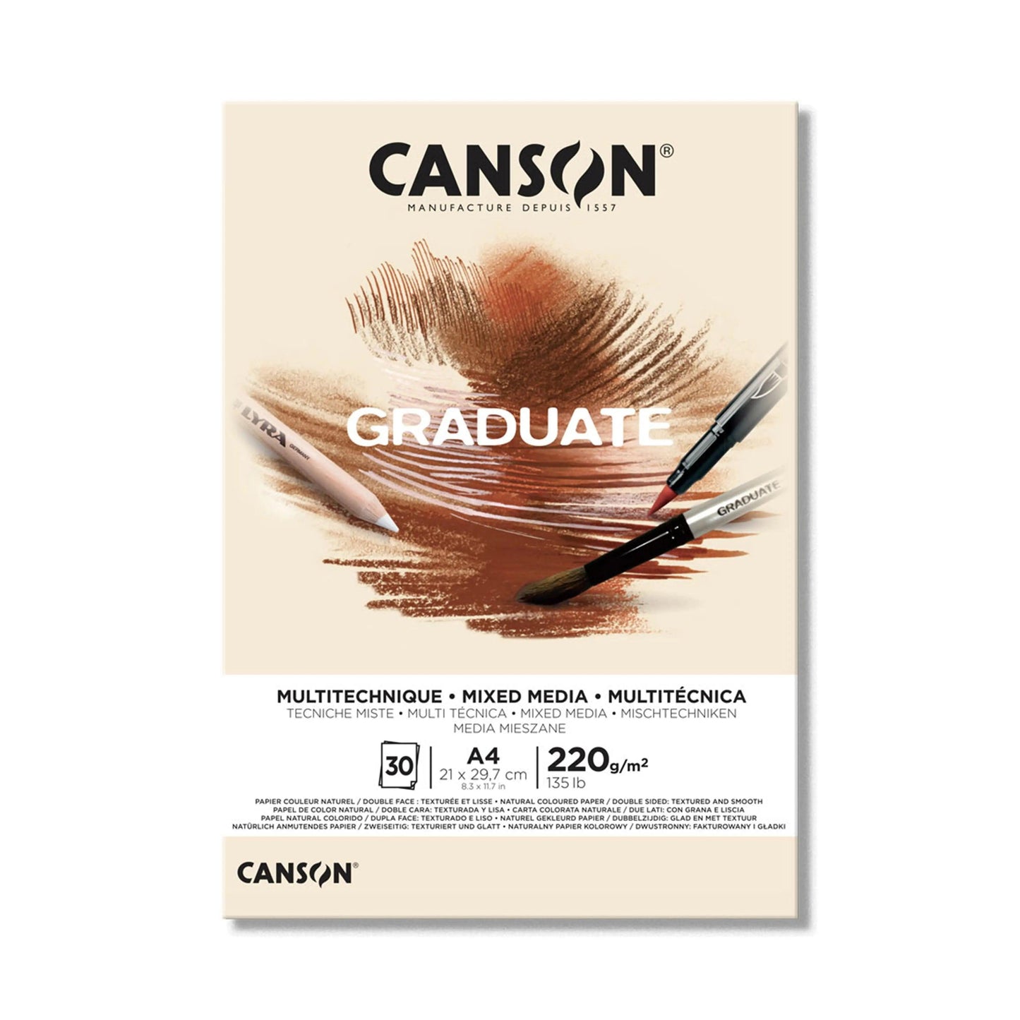 Canson Graduate Mixed Media Natural 220gsm