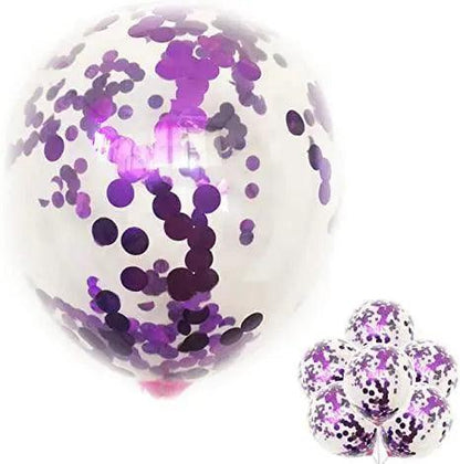 Confetti Balloons 12″ Inch- Single color 5 pcs