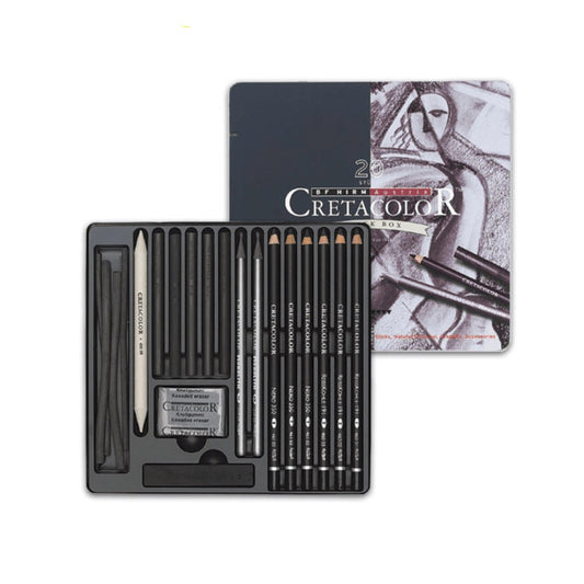 Cretacolor Black Box (20 Parts Charcoal & Drawing Set)