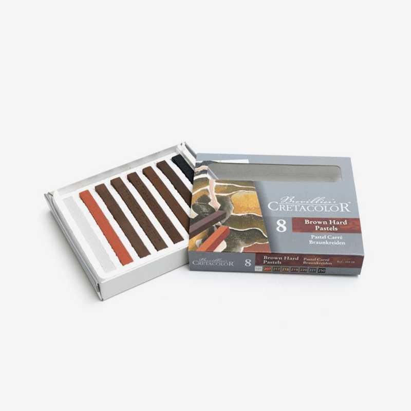 Cretacolor Fixative Brown 8 Assorted Chalks Set