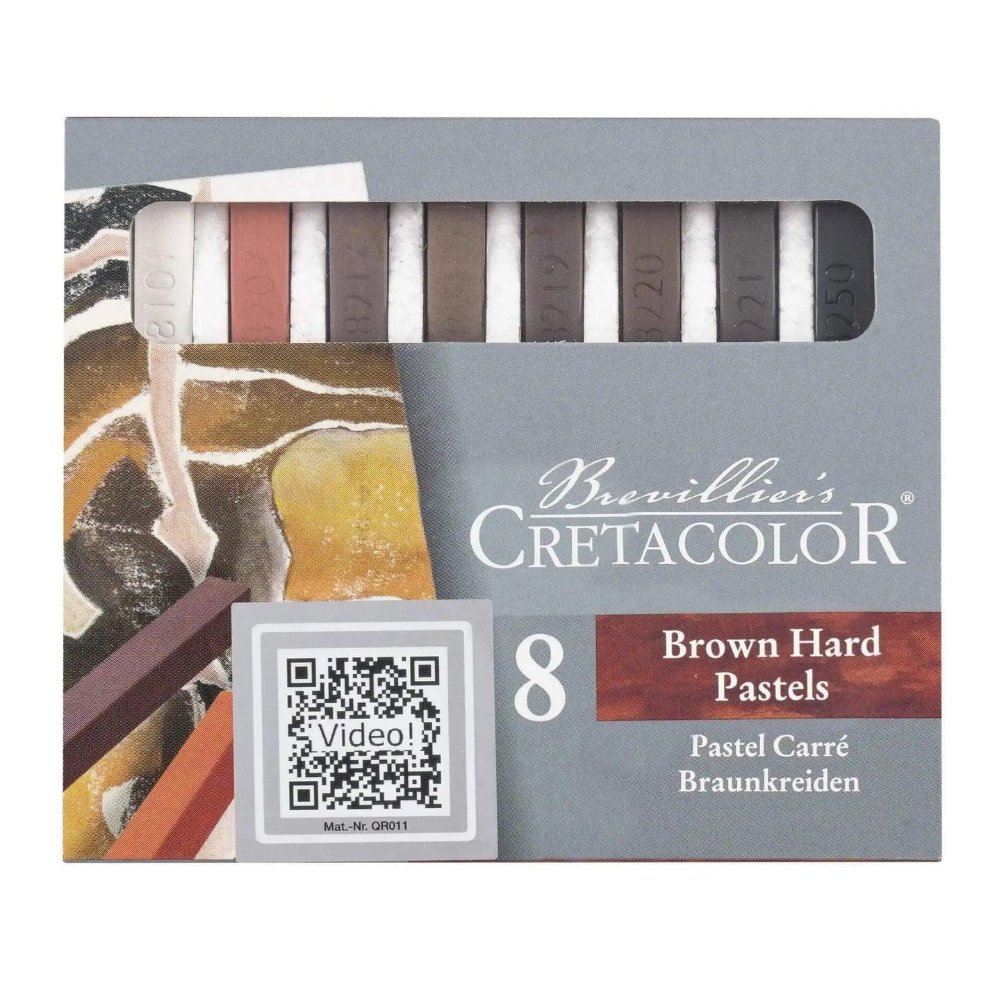 Cretacolor Fixative Brown 8 Assorted Chalks Set
