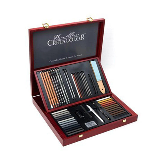 Cretacolor "Selection" Wooden Case | Professional Drawing Set 53 Pcs