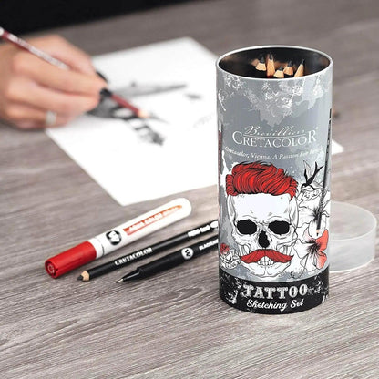 Cretacolor Tattoo Sketching Oval Tin Set Of 14 Pcs