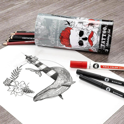 Cretacolor Tattoo Sketching Oval Tin Set Of 14 Pcs