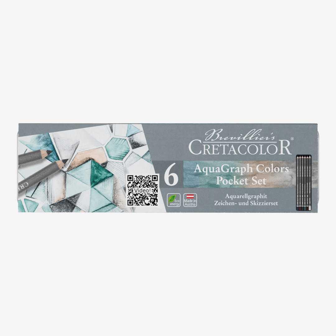 Cretacolor Watercolor Graphite Pencils Set Of 6 Pcs