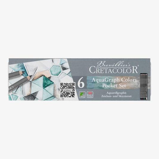Cretacolor Watercolor Graphite Pencils Set Of 6 Pcs