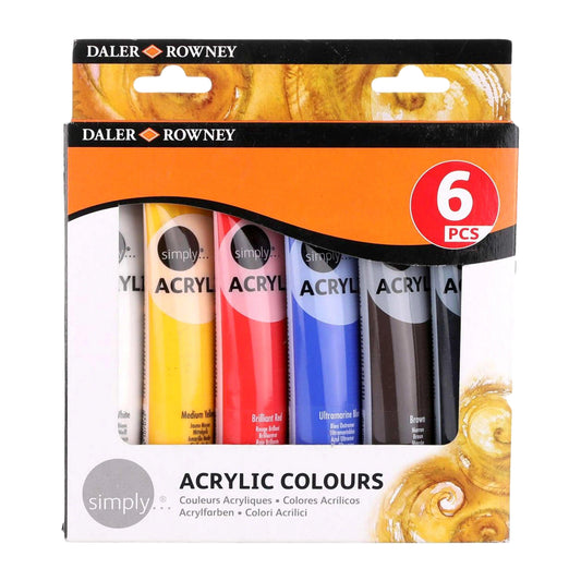 Daler Rowney 6 Pcs Acrylic 75ml