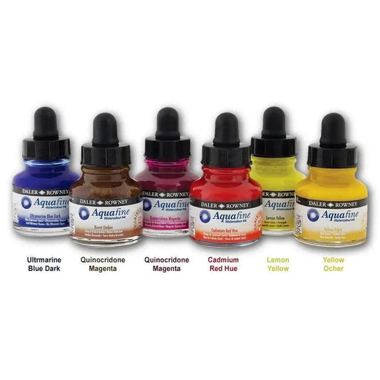 Daler Rowney Aquafine Watercolor Inks Set of 6 Pcs