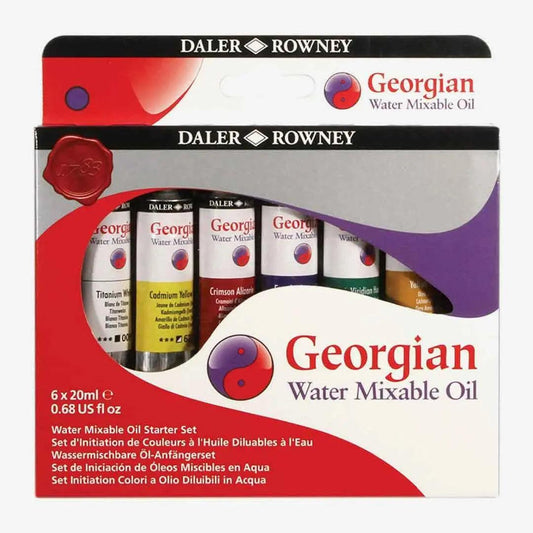Daler Rowney Georgian Water Mixable Oil Paints Set Of 6x20ml