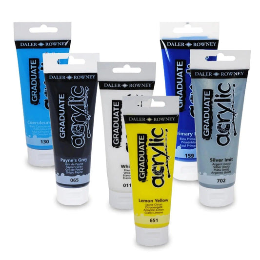 Daler - rowney Graduate Acrylic Tubes 120ml 6Pcs pack