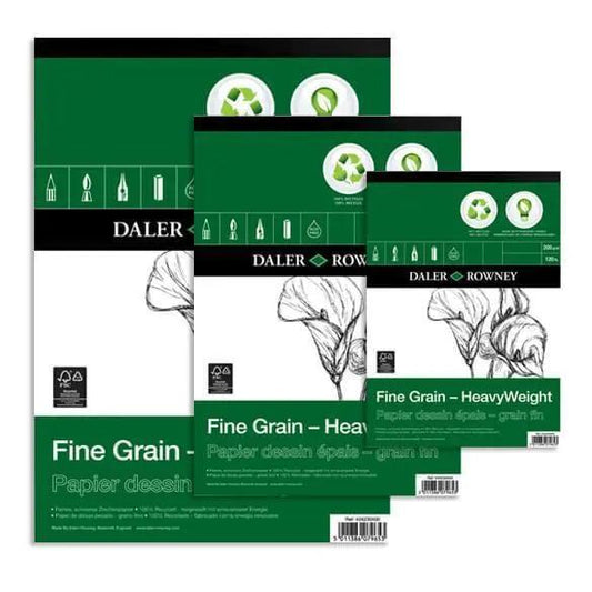 Daler Rowney Heavy Weight Fine Grain Paper Pads – 30 Sheets 200 Gsm Paper