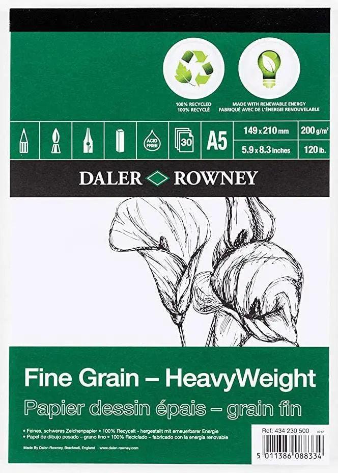 Daler Rowney Heavy Weight Fine Grain Paper Pads – 30 Sheets 200 Gsm Paper