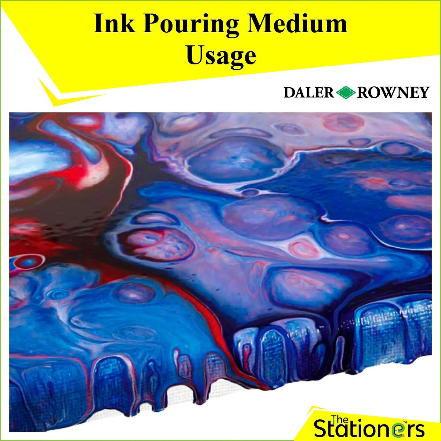 Daler Rowney Ink Pouring Medium 750ML Waterbased Inks &amp; Acrylic