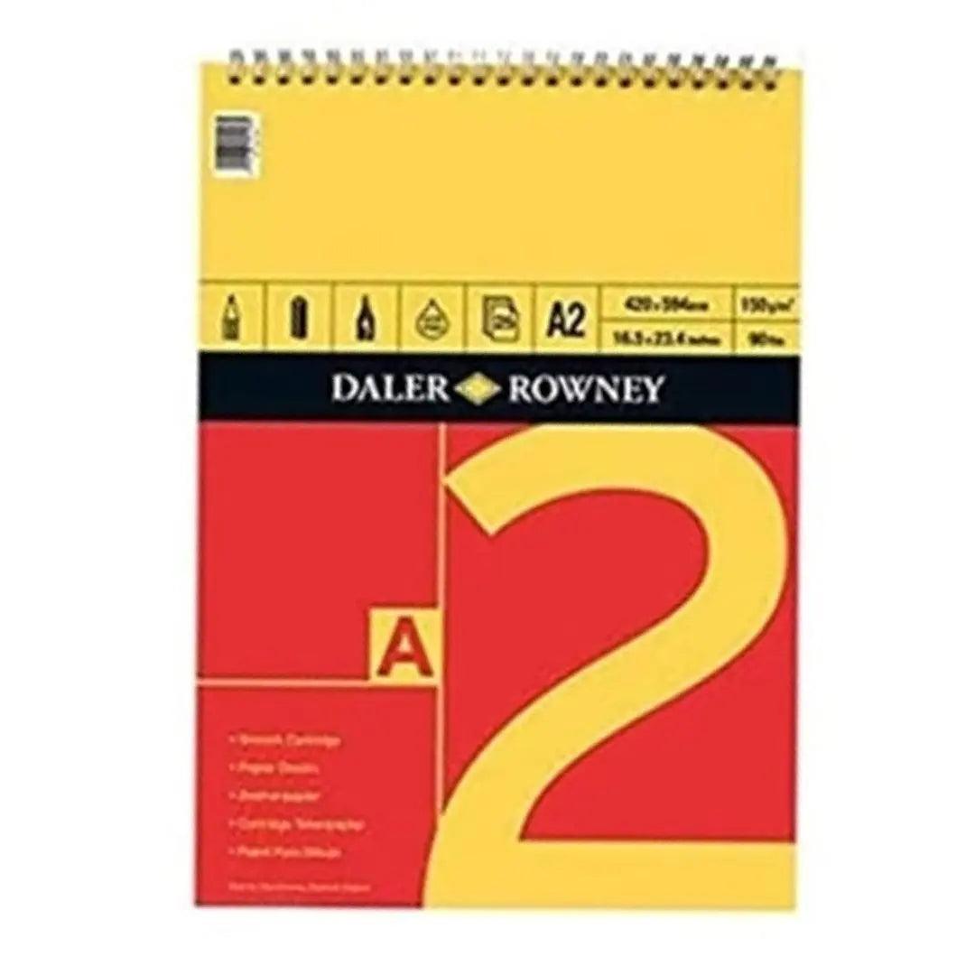 Daler Rowney Red & Yellow Spiral Pads 150Gsm
