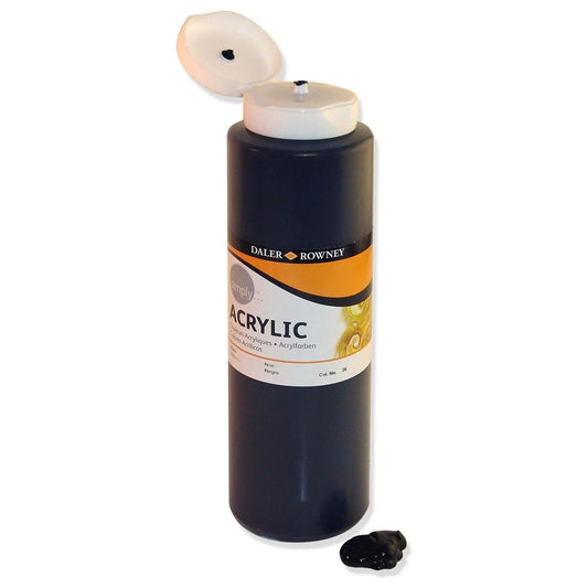 Daler Rowney Simply Acrylic Jars In 750ml (Black Colors)