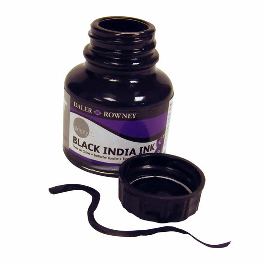 Daler Rowney Simply Black India Ink 30ml