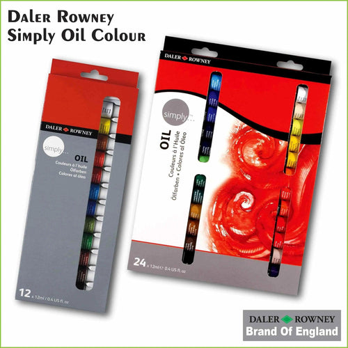 Daler Rowney Simply Oil color tubes in 12 and 24 pcs sets