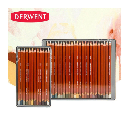 Derwent Drawing Pencil 12-24-Color Tin Set