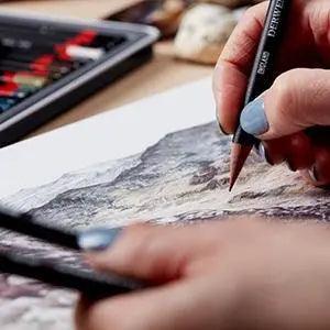 Derwent Tinted Charcoal Drawing Pencils Set of 12/24