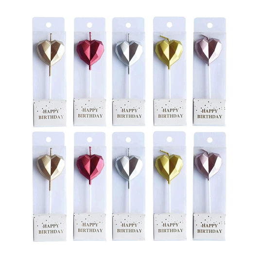 Diamond Love Heart Candle