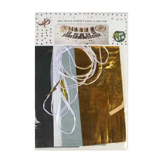 DIY Tissue Paper Tassel Garland - 20 Pcs (1576-A)