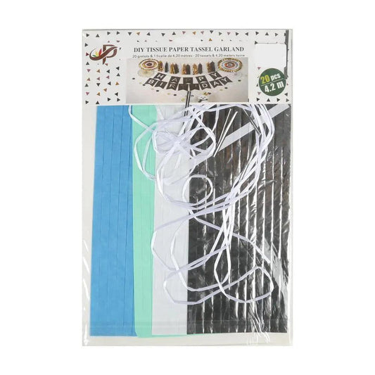 DIY Tissue Paper Tassel Garland - 20 Pcs (1576)