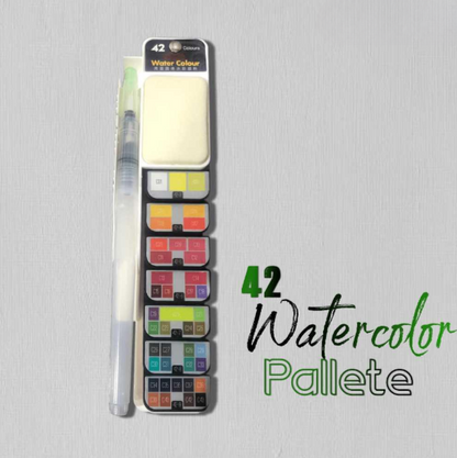 Rotatable 42 Watercolor Palette Colors