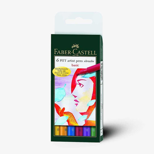 Faber-Castel PITT Artist Brush Pens Pack Of 6