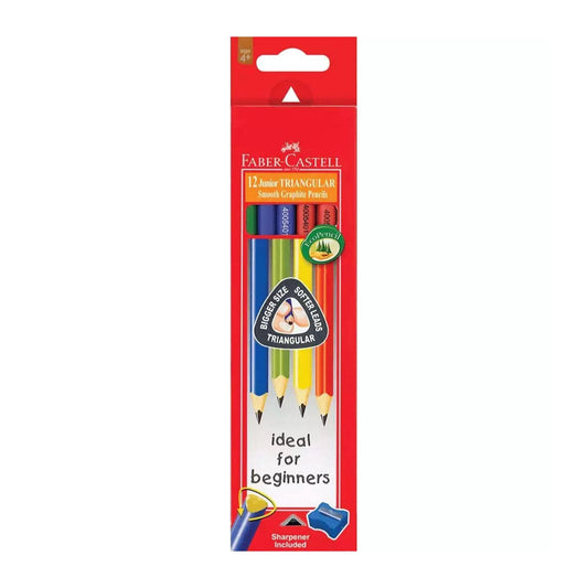 Faber Castell 12 Junior Triangular Smooth Graphite Pencil