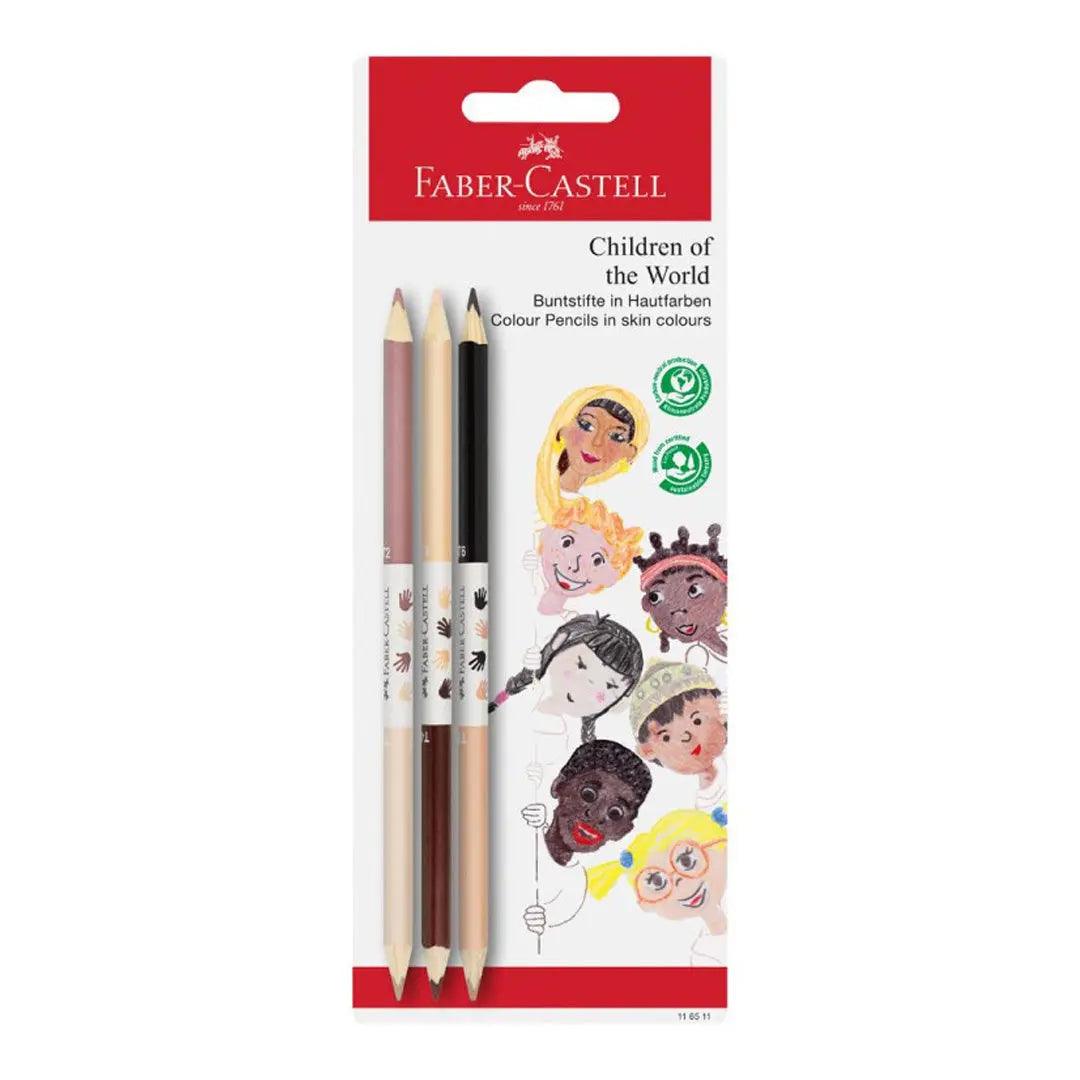 Faber-Castell Set of Grip colored pencils, Children of the world edition 3 pcs.