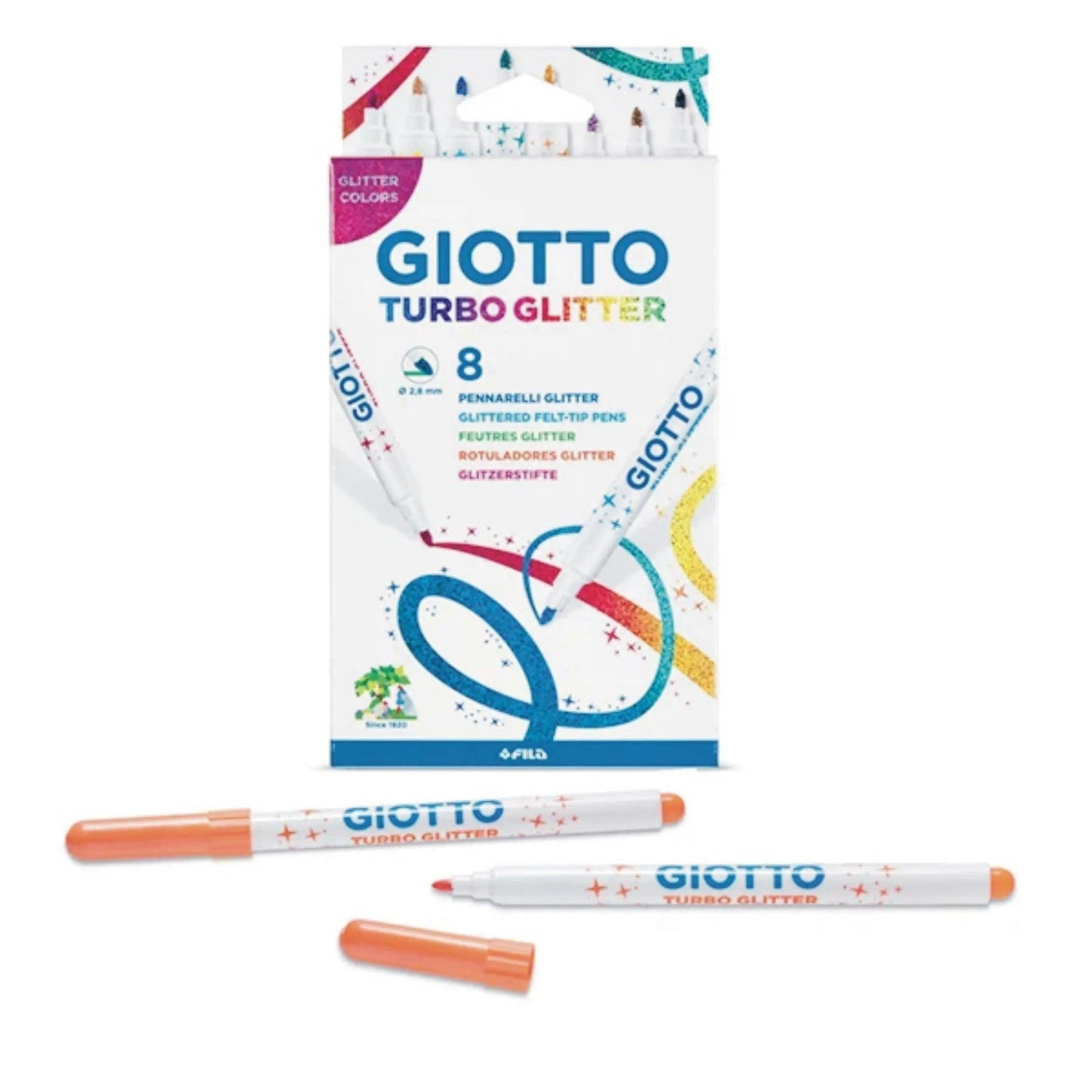 Fila Giotto Turbo Glitter Marker 8 pcs set