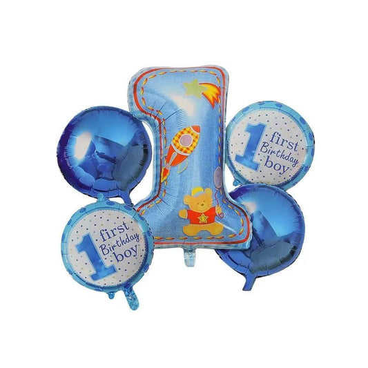 First Birthday Boy 5 Inspire Foil Balloons For Parties