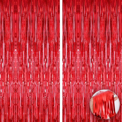 Foil Fringe Curtain - 3.2 x 6 Feet