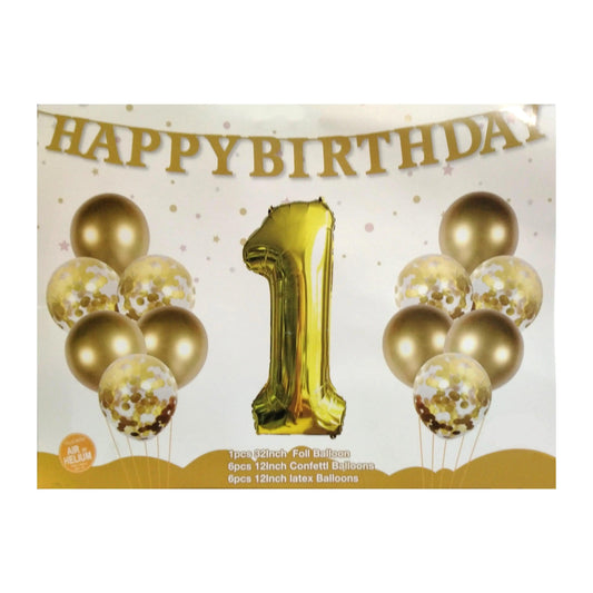 Foil Number Set Gold
