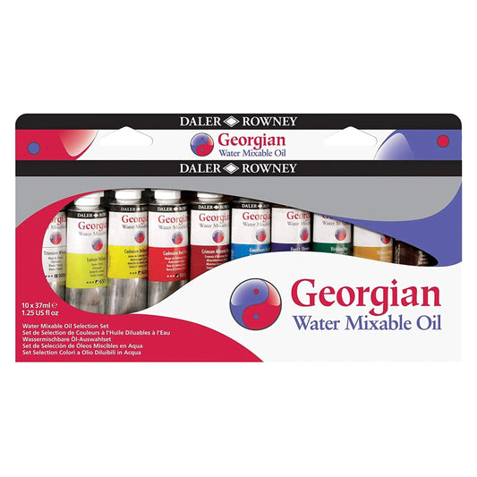 Georgian Oil Colors Set Of 10 Pcs 38ml Tubes In Artist Quality.