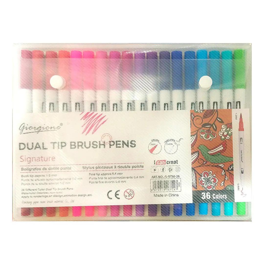 Giorgione Dual Tips Brush Pen Marker & Fineliner set