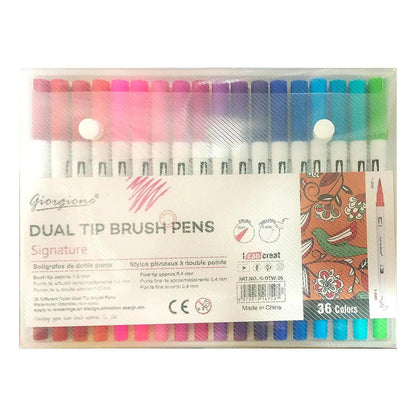 Giorgione Dual Tips Brush Pen Marker & Fineliner set
