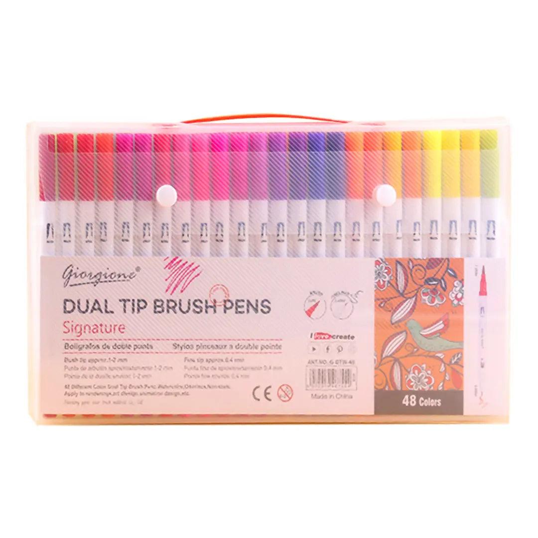 Giorgione Dual Tips Brush Pen Marker & Fineliner set