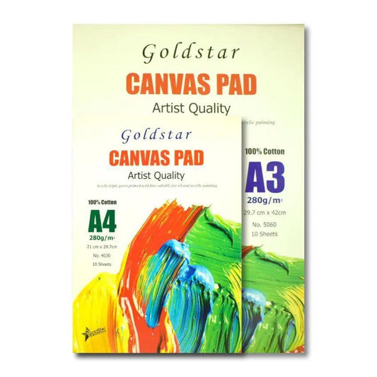 Gold Star Canvas Pad A4/A3