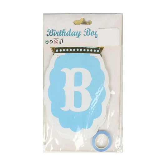 Happy Birthday Hanging Banner - Blue (60003)