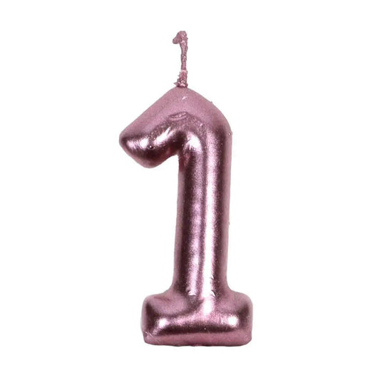 Happy Birthday No 1 Numeric Candle - Pink (NC-017)